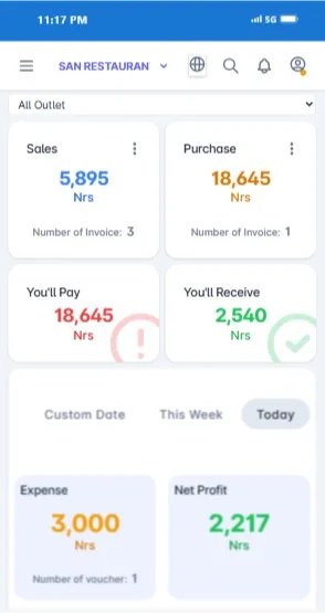 Hamro SAN POS on mobile